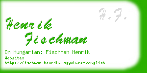 henrik fischman business card